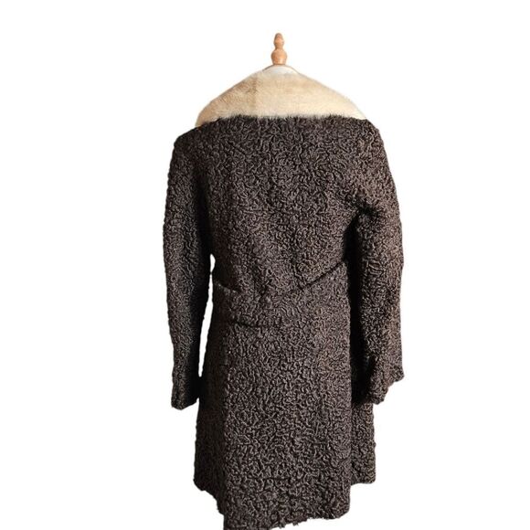 Charlesbois Furs Canada Vintage Brown Coat with Real Fur Collar - Picture 4 of 7